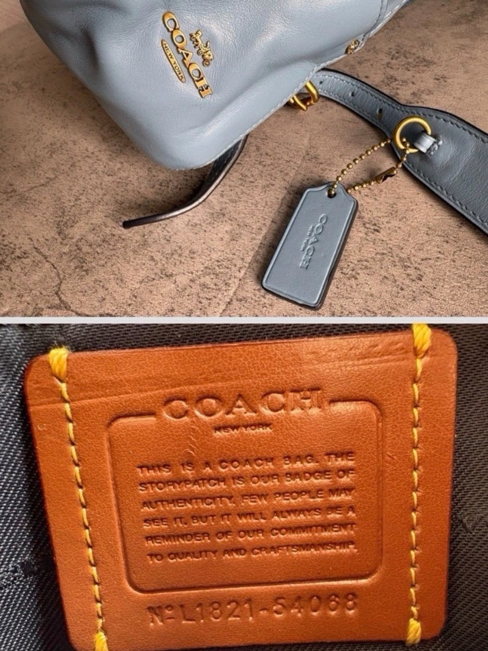 Coach Tea Rose Rucksack DenimMini Backpack - Picture 5 of 8